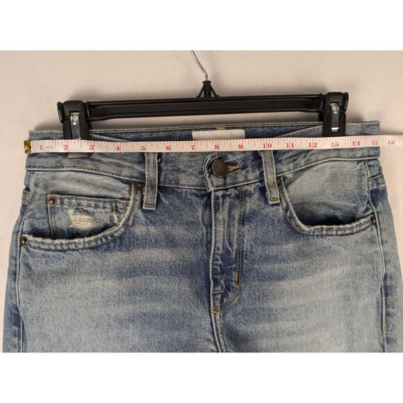 Current/Elliott Jeans Womens 23 The His Jean Light Wash Distressed Straight Leg - Picture 4 of 9